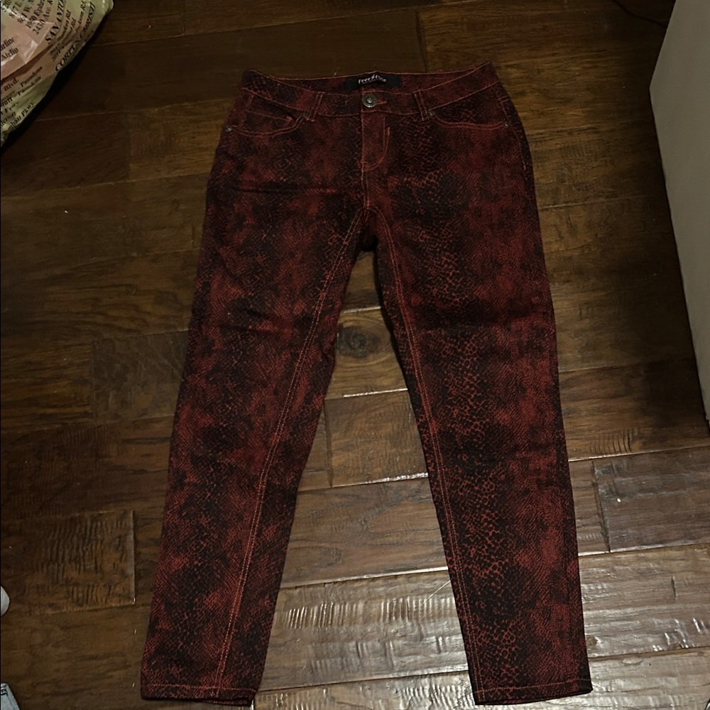 Revolution Red Patterned Pants